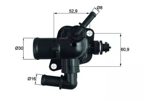 Thermostat, coolant MAHLE TI 251 88D)