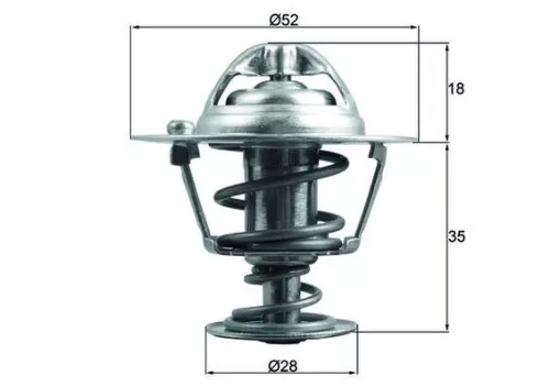 Thermostaat, koelvloeistof MAHLE TX 184 78D)