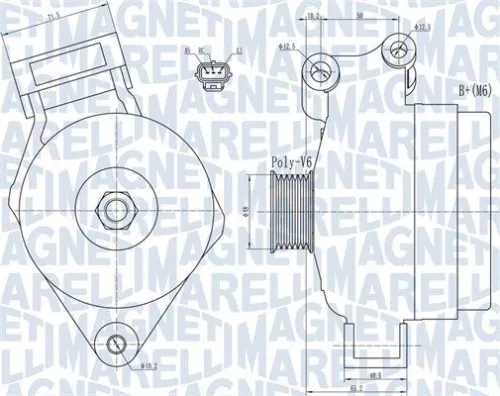 Alternator MAGNETI MARELLI 063731925010)