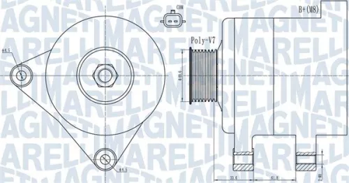 Alternator MAGNETI MARELLI 063731936010)