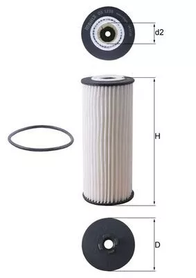 Oliefilter KNECHT OX 1236D)