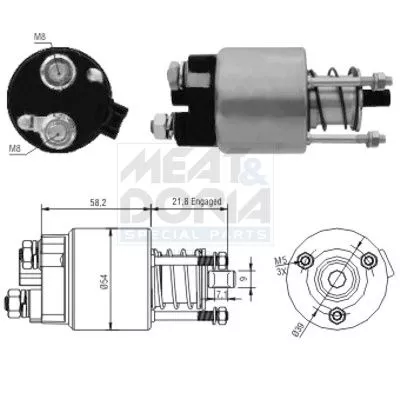 Solenoid Switch, starter MEAT & DORIA 46102)