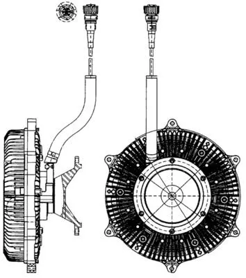 Koppeling, radiateurventilator MAHLE CFC 215 000P)