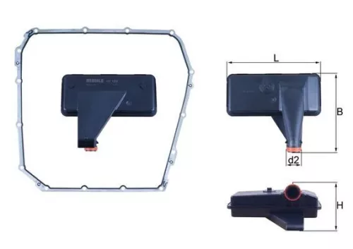 Hydraulic Filter, automatic transmission KNECHT HX 185D)