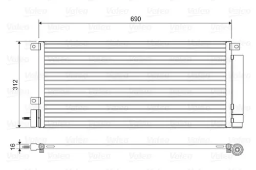 Condenser, air conditioning VALEO 822576)