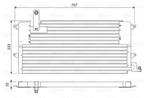 Condensor, airconditioning VALEO 822586)