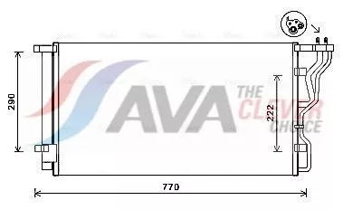 Condensor, airconditioning AVA QUALITY COOLING HY5298D)