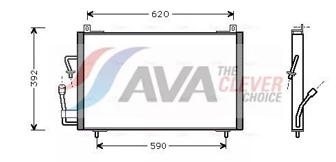 Condensor, airconditioning AVA QUALITY COOLING PE5182)