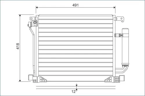 Condenser, air conditioning VALEO 822587)