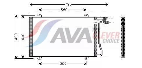 Condenser, air conditioning AVA QUALITY COOLING MS5219)
