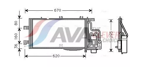 Condenser, air conditioning AVA QUALITY COOLING OLA5310D)