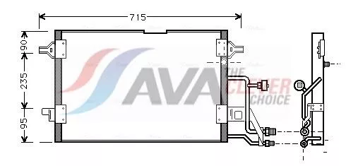 Condenser, air conditioning AVA QUALITY COOLING AI5116)