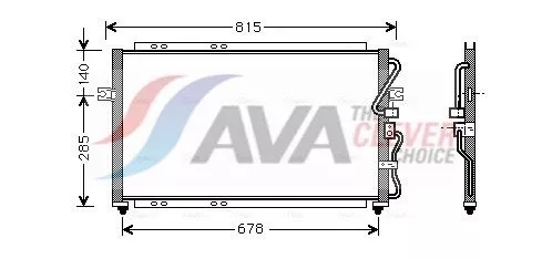 Condenser, air conditioning AVA QUALITY COOLING KA5014)