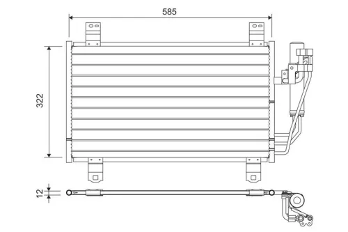 Condensor, airconditioning VALEO 822589)