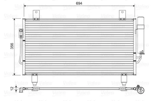 Condensor, airconditioning VALEO 822599)