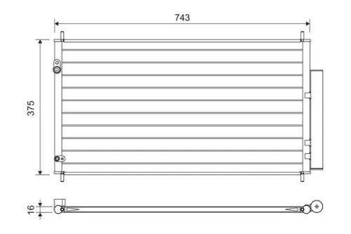 Condenser, air conditioning VALEO 822606)