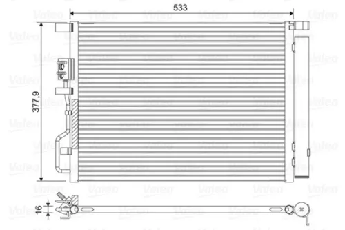 Condensor, airconditioning VALEO 822612)