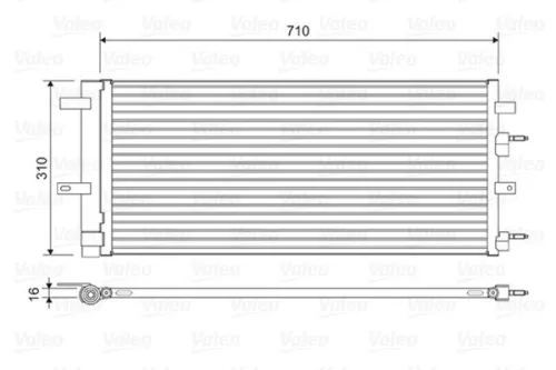 Condenser, air conditioning VALEO 822618)