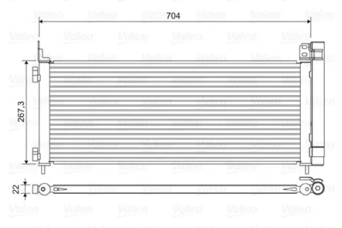 Condensor, airconditioning VALEO 822619)