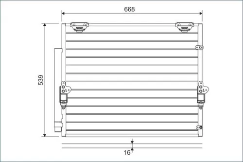 Condenser, air conditioning VALEO 822621)