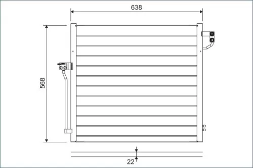 Condenser, air conditioning VALEO 822623)