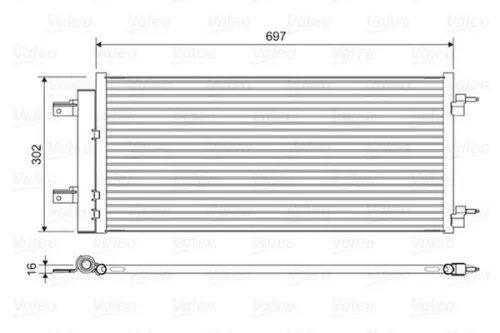 Condensor, airconditioning VALEO 822626)