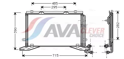 Condensor, airconditioning AVA QUALITY COOLING MSA5268)