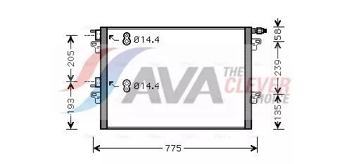 Condensor, airconditioning AVA QUALITY COOLING RTA5297)