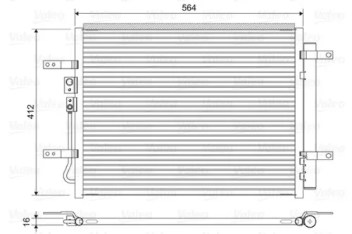 Condenser, air conditioning VALEO 822628)