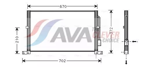 Condensor, airconditioning AVA QUALITY COOLING FD5302)