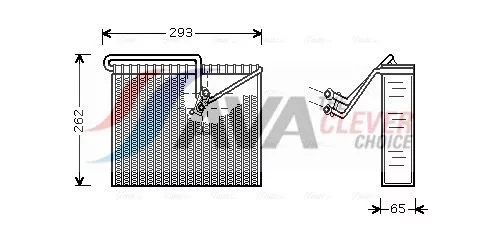 Evaporator, air conditioning AVA QUALITY COOLING OLV372)