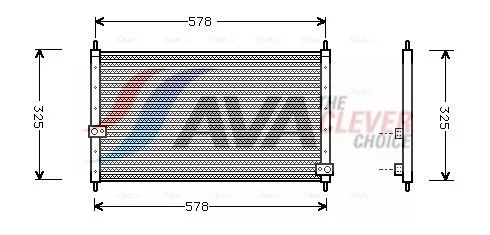 Condensor, airconditioning AVA QUALITY COOLING HD5062)