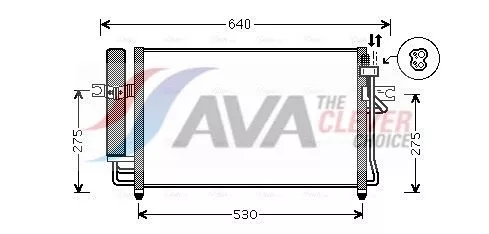 Condenser, air conditioning AVA QUALITY COOLING HY5087D)