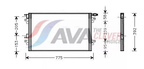 Condenser, air conditioning AVA QUALITY COOLING RTA5280)