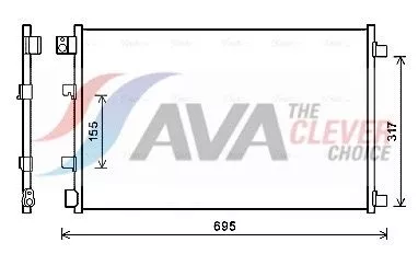 Condenser, air conditioning AVA QUALITY COOLING DNA5281)