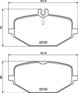 Remblokkenset, schijfrem BREMBO P 50 161)