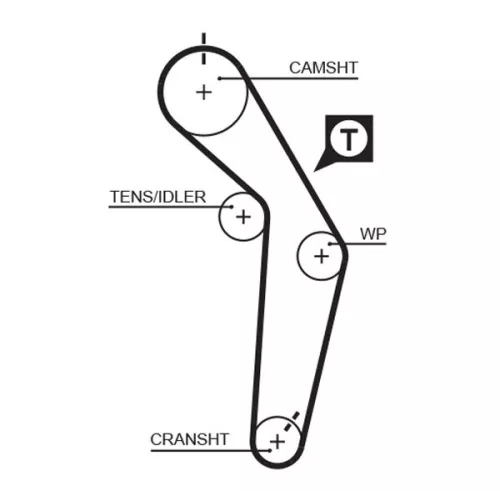 Timing Belt GATES 5182XS)