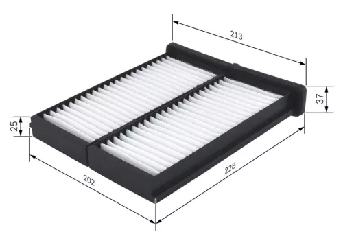 Filter, cabinelucht BOSCH 1 987 432 086)