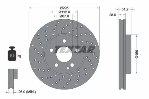 Remschijf TEXTAR 92257505)