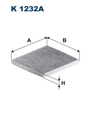 Filter, cabin air FILTRON K 1232A)