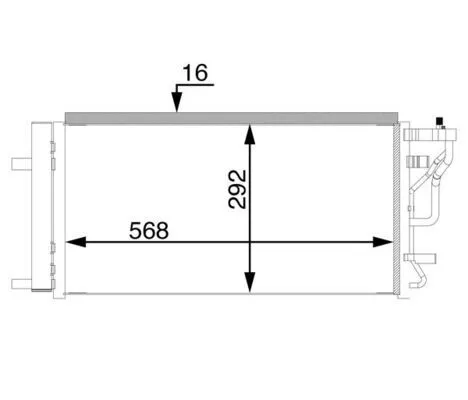 Condensor, airconditioning MAHLE AC 71 000S)