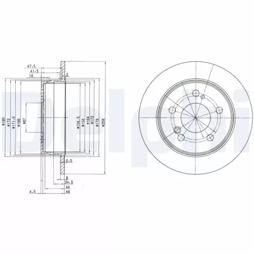 Remschijf DELPHI BG2291)