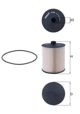 Brandstoffilter KNECHT KX 335D)