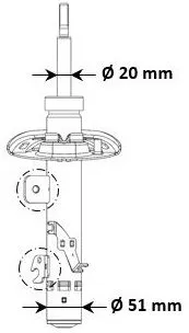 Shock Absorber KYB 3338057)