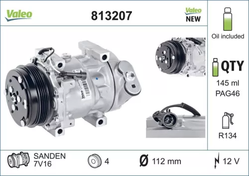 Compressor, air conditioning VALEO 813207)