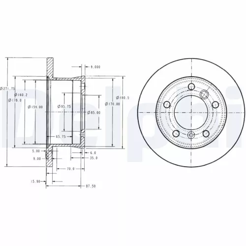 Brake Disc DELPHI BG3237)