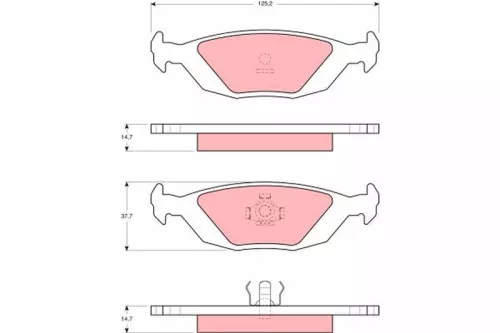 Brake Pad Set, disc brake TRW GDB392)