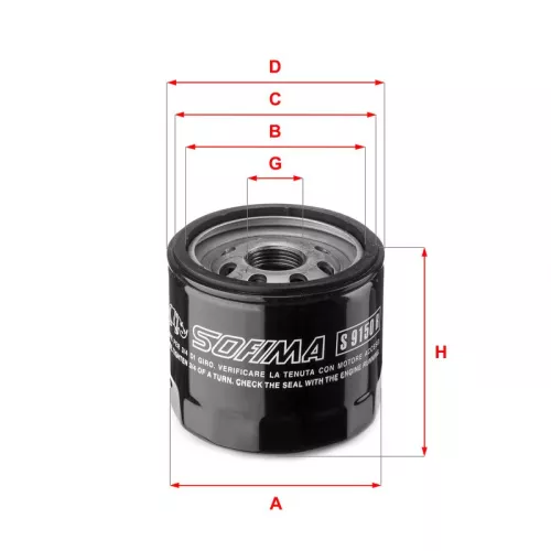 Oil Filter SOFIMA S 9150 R)