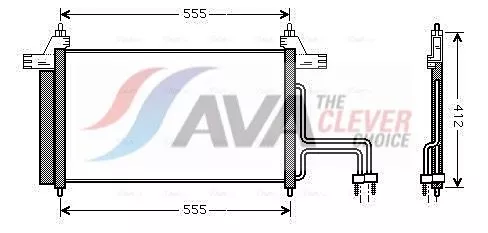 Condensor, airconditioning AVA QUALITY COOLING FT5253D)