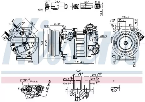 Compressor, airconditioning NISSENS 890593)